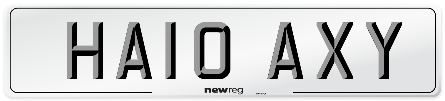 HA10 AXY Number Plate from New Reg